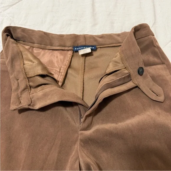 Vintage Anthropologie Women’s Brown Faux Suede High Rise Flare Pants Size 2 - Picture 10 of 10